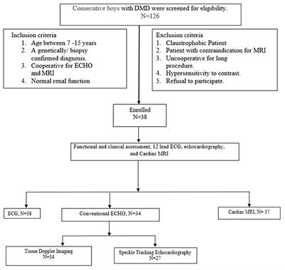 Cardiac MRI and Echocardiography for Early Diagnosis of Cardiomyopathy Among Boys With Duchenne Muscular Dystrophy: A Cross-Sectional Study